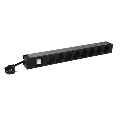 PDU - Блок распределения питания - 8 розеток 2К+3 - немецкий стандарт - 1 выключатель с индикацией - шнур питания 3м - 19'' - 16А | код 646823 |  Legrand
